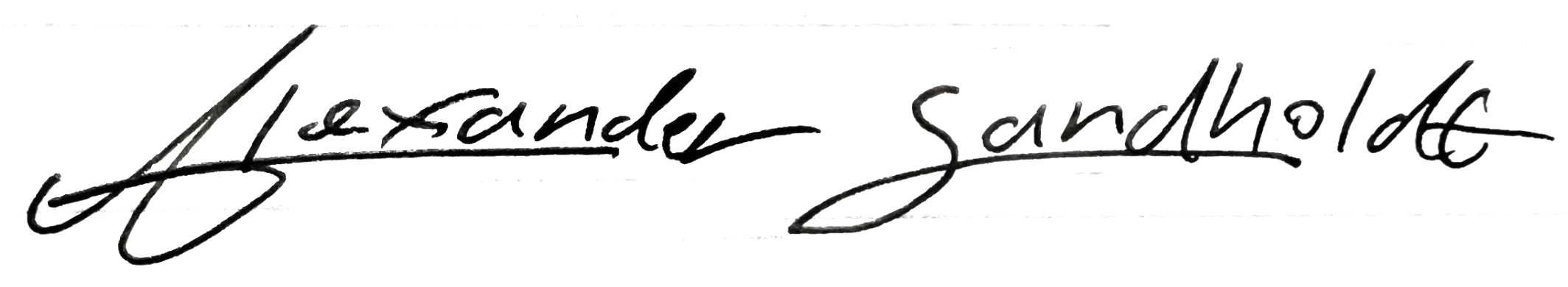 Alexander Sandholdt signature